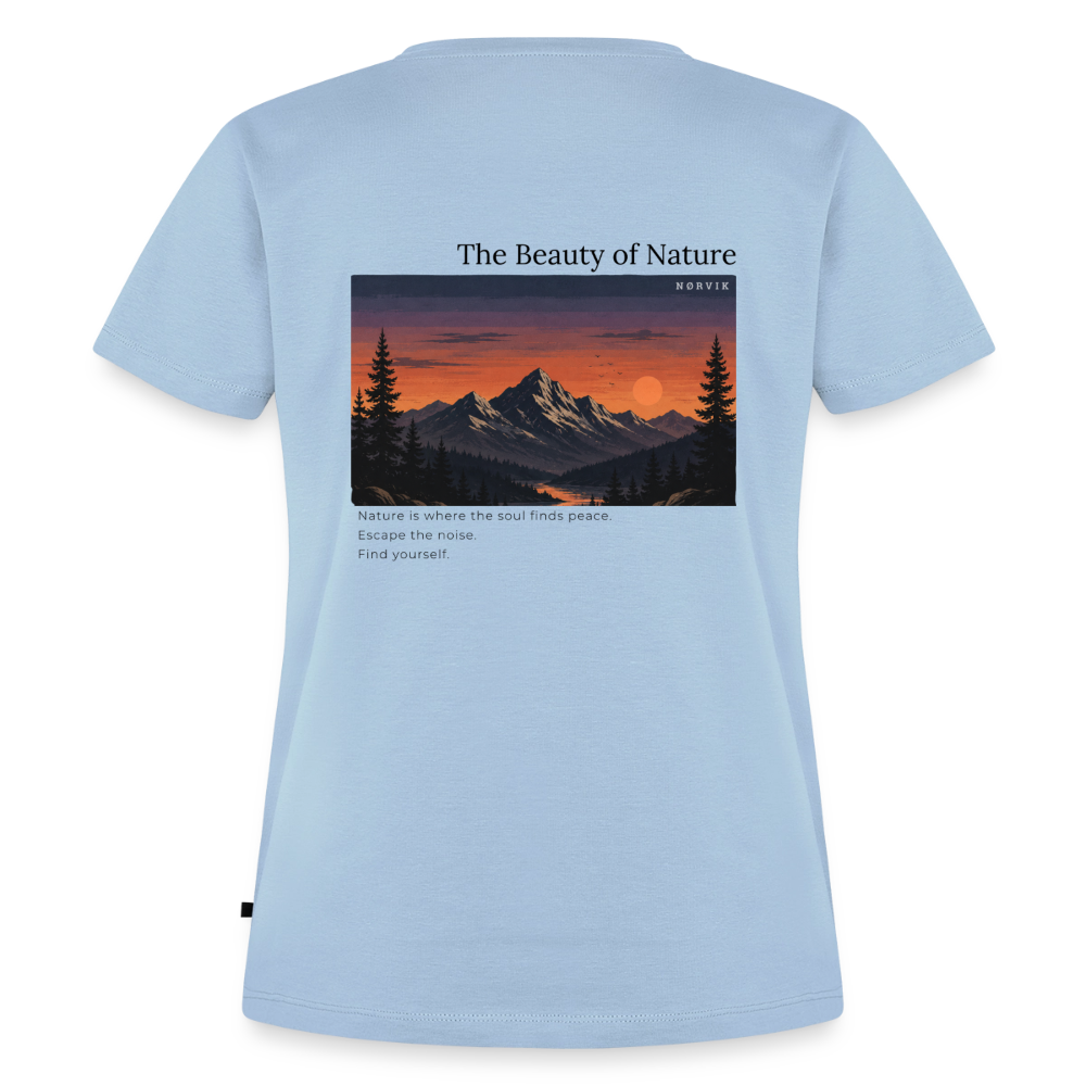 NØRVIK | Beauty of Nature T-Shirt WOMEN - Hellblau