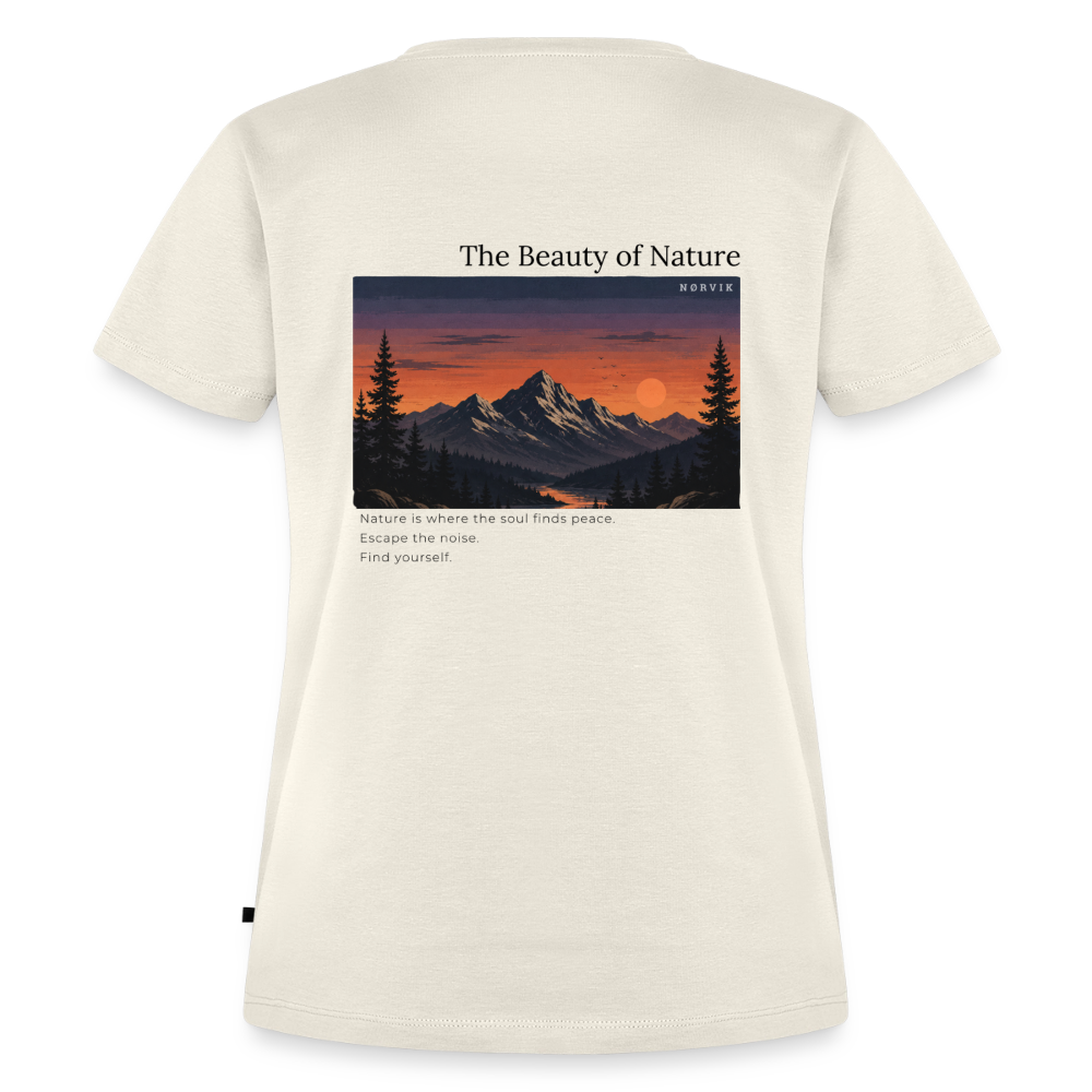 NØRVIK | Beauty of Nature T-Shirt WOMEN - Naturweiß