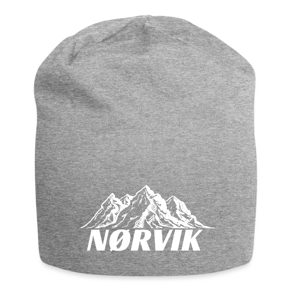 Jersey-Beanie - Grau meliert