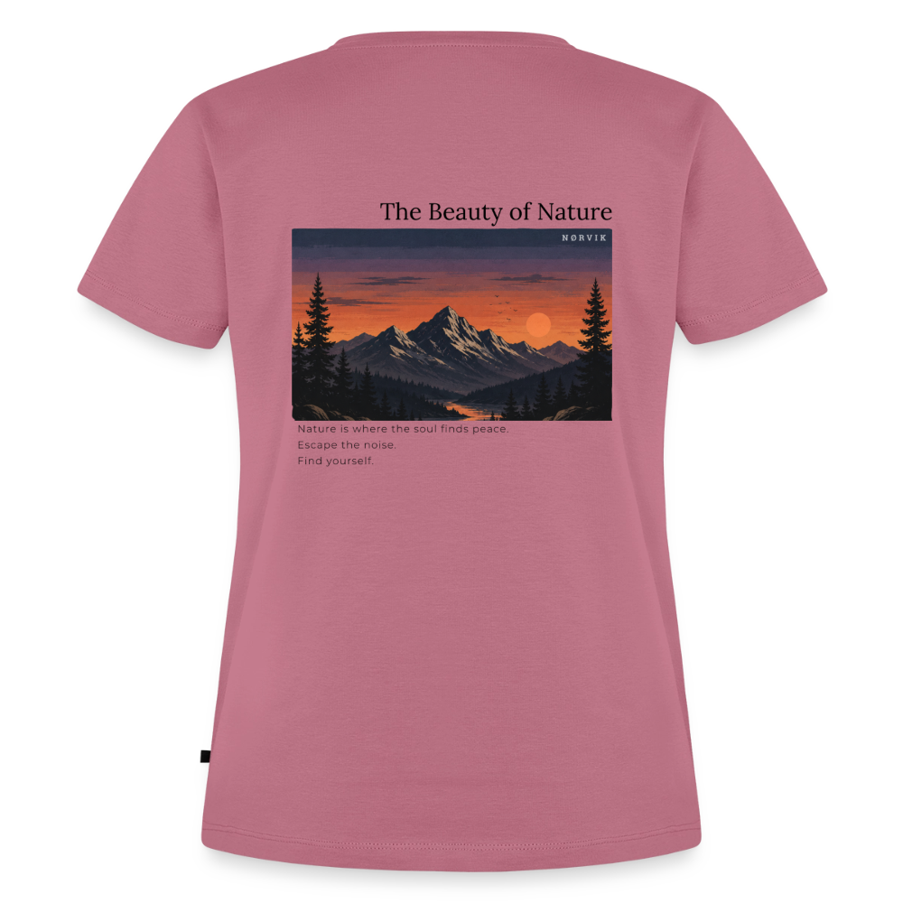 NØRVIK | Beauty of Nature T-Shirt WOMEN - Mauve